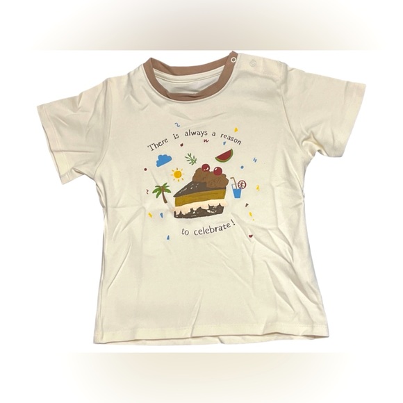 NWOT 100% cotton pyjama combo cream and light brown - Picture 2 of 3